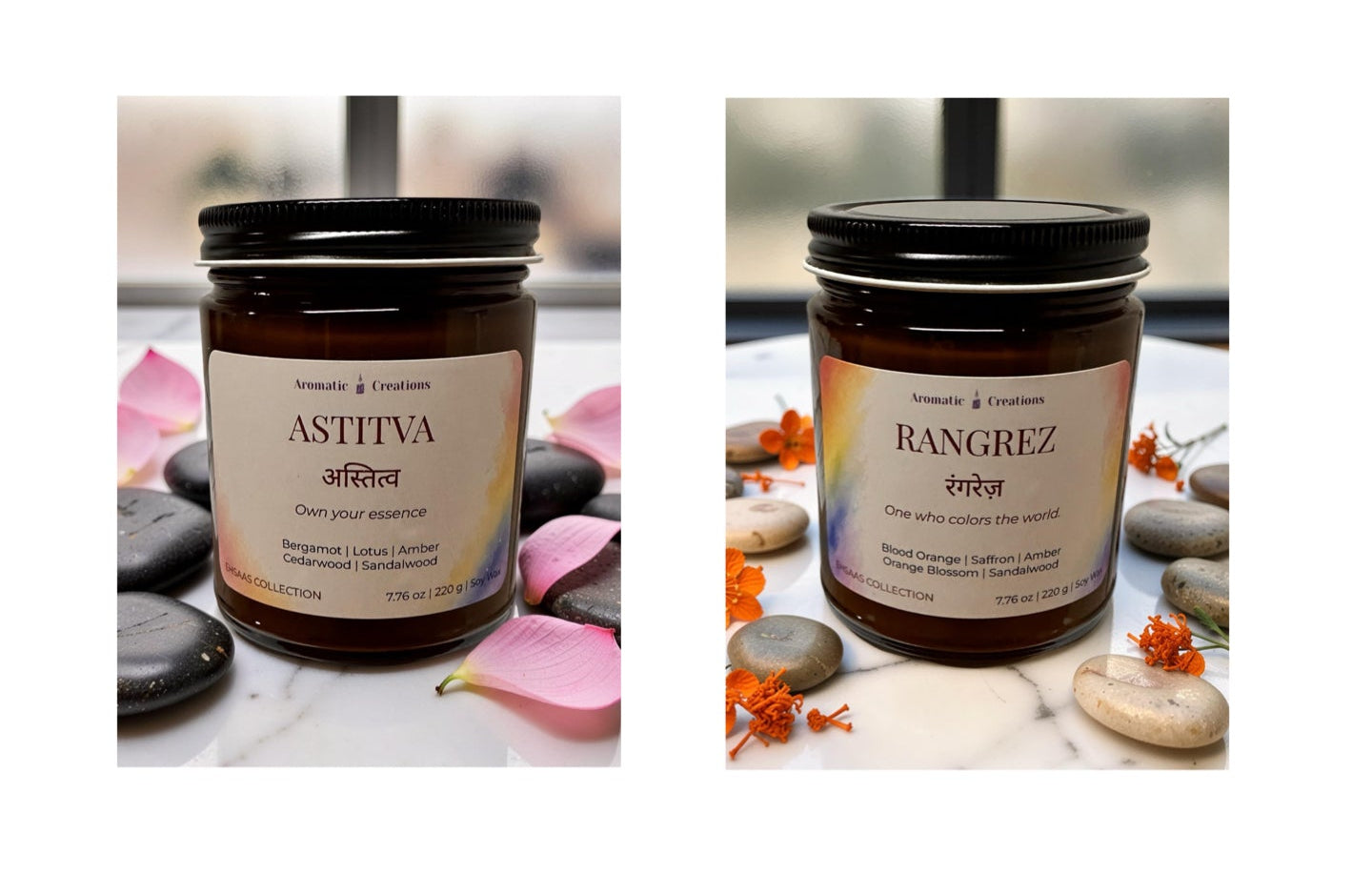 Two jars labeled 'Astivita' and 'Rangrez' on a white background